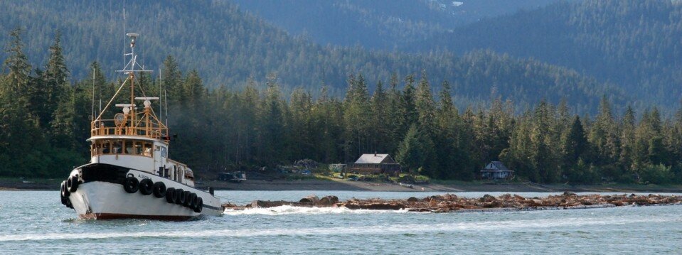 Boyer Tug "Allison H" Towing Log Raft, Wrangell Narrows June'07